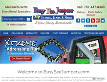 Tablet Screenshot of busybeejumpers.com